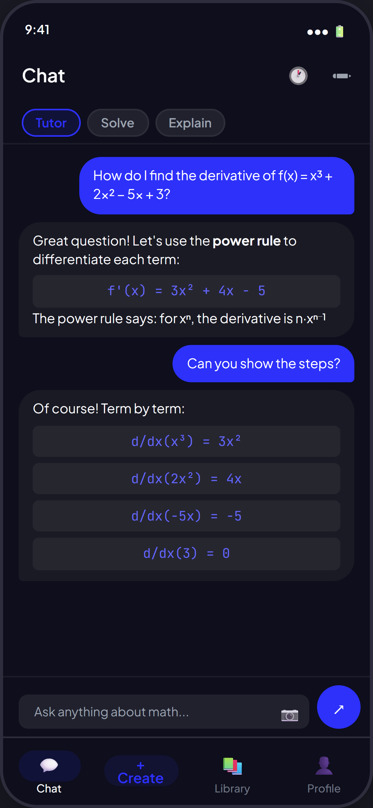 AI Math Chat